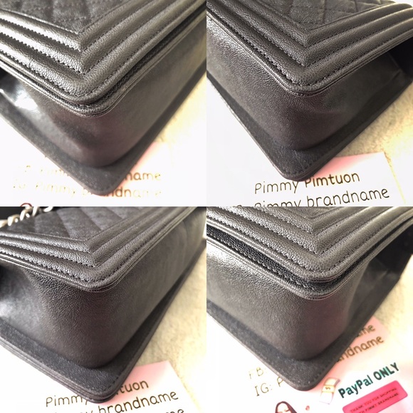 Chanel Boy Ruthenium Medium Gray Caviar Leather - Picture 5 of 8